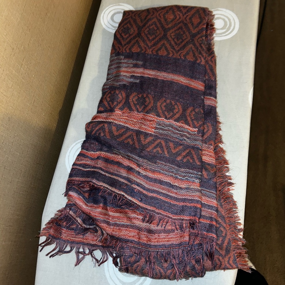 Red Patterned Scarf